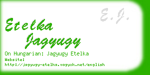 etelka jagyugy business card